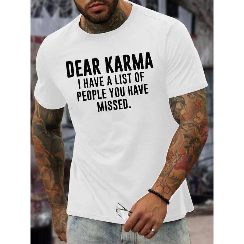 Navy Blue "Dear KARMA" Casual Cotton Short Sleeve - Adult & Kids T-Shirts, Sweatshirts & Hoodies apparel design preview 1
