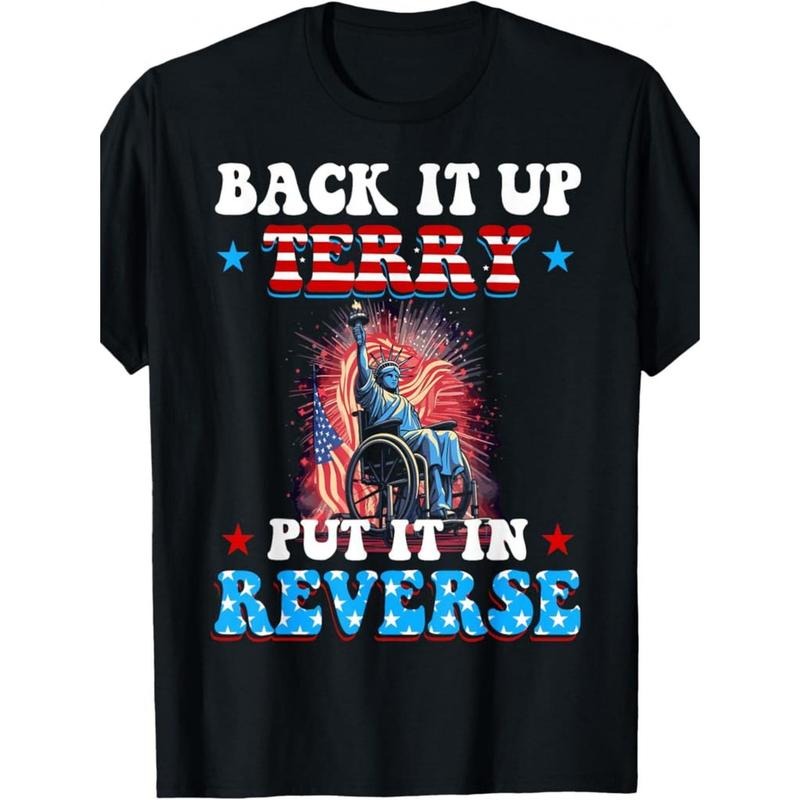Patriotic 'Back Up Terry Put Reverse' Retro 4th July - Adult & Kids T-Shirts, Sweatshirts & Hoodies apparel design preview 1