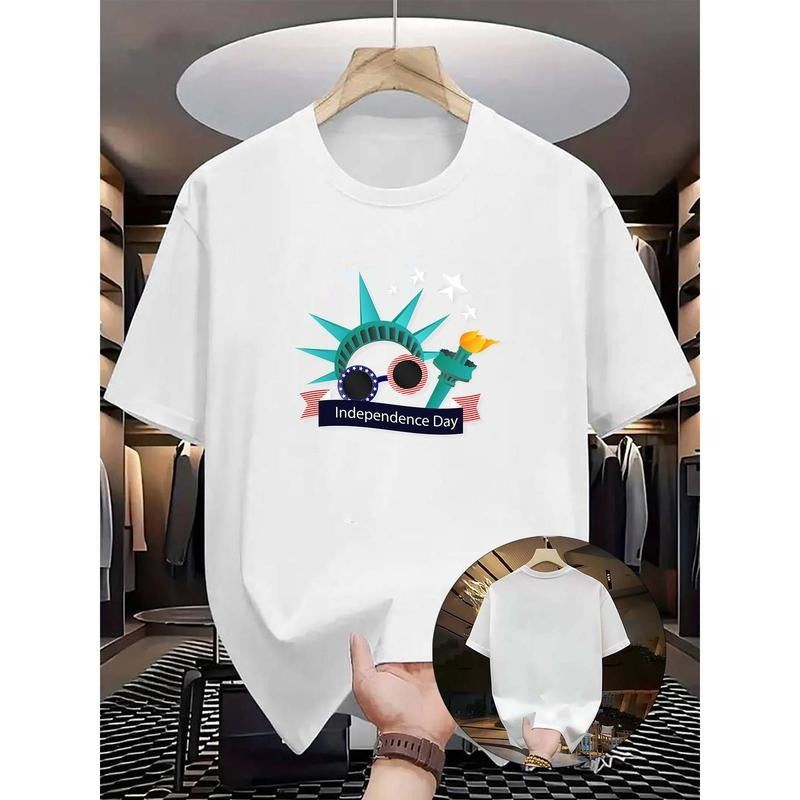 Patriotic Independence Day Black White Short Sleeve - Adult & Kids T-Shirts, Sweatshirts & Hoodies apparel design preview 1