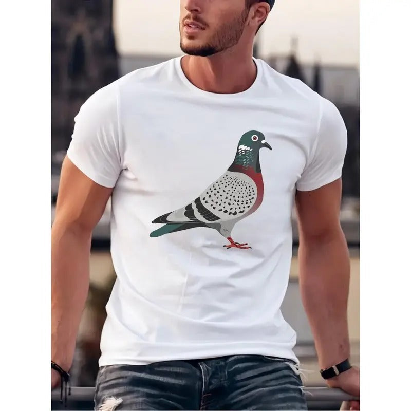 Pigeon Print Casual Comfy Slightly Stretch Crew Neck - Adult & Kids T-Shirts, Sweatshirts & Hoodies apparel design preview 1