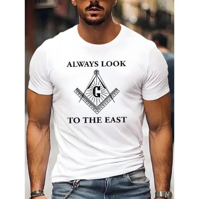 Polyester Crew Neck Masonic Slogan "Always East" - Adult & Kids T-Shirts, Sweatshirts & Hoodies apparel design preview 1