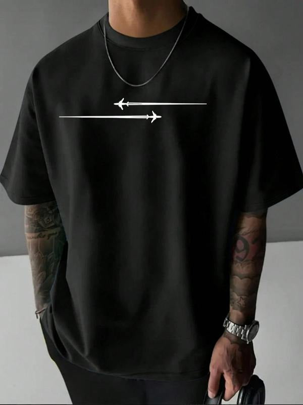 Regular Fit Airplane Print Round Neck Casual Short - Adult & Kids T-Shirts, Sweatshirts & Hoodies apparel design preview 1