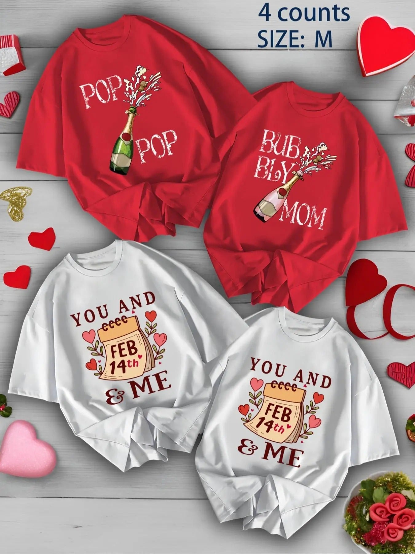 Regular Fit Couple Print Short Sleeve Round Neck - Adult & Kids T-Shirts, Sweatshirts & Hoodies apparel design preview 1