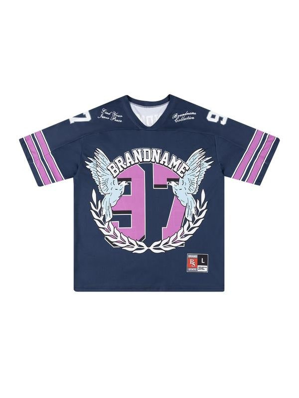 Regular Fit Eagle Print V Neck Casual Short Sleeve - Adult & Kids T-Shirts, Sweatshirts & Hoodies apparel design preview 1
