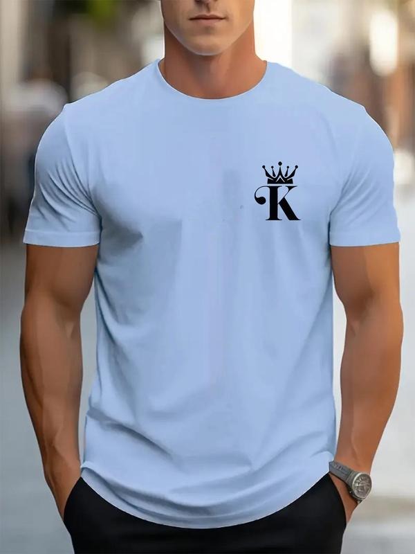 Regular Fit Round Neck Crown Letter Print Short - Adult & Kids T-Shirts, Sweatshirts & Hoodies apparel design preview 1