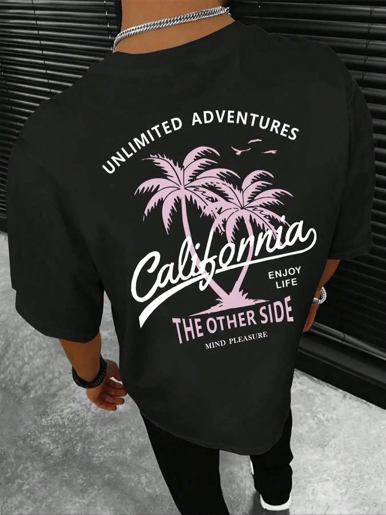Regular Fit Letter Palm Tree Print Round Neck Street - Adult & Kids T-Shirts, Sweatshirts & Hoodies apparel design preview 1