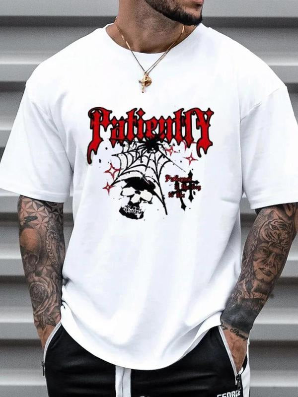 Regular Fit Letter Spider Web Print Round Neck Casual - Adult & Kids T-Shirts, Sweatshirts & Hoodies apparel design preview 1