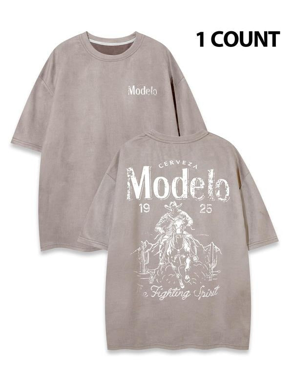 Regular Fit Letter Print Round Neck Casual Short - Adult & Kids T-Shirts, Sweatshirts & Hoodies apparel design preview 1