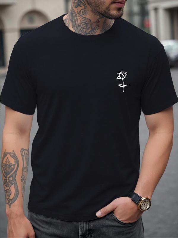 Regular Fit Rose Print Round Neck Casual Short Sleeve - Adult & Kids T-Shirts, Sweatshirts & Hoodies apparel design preview 1