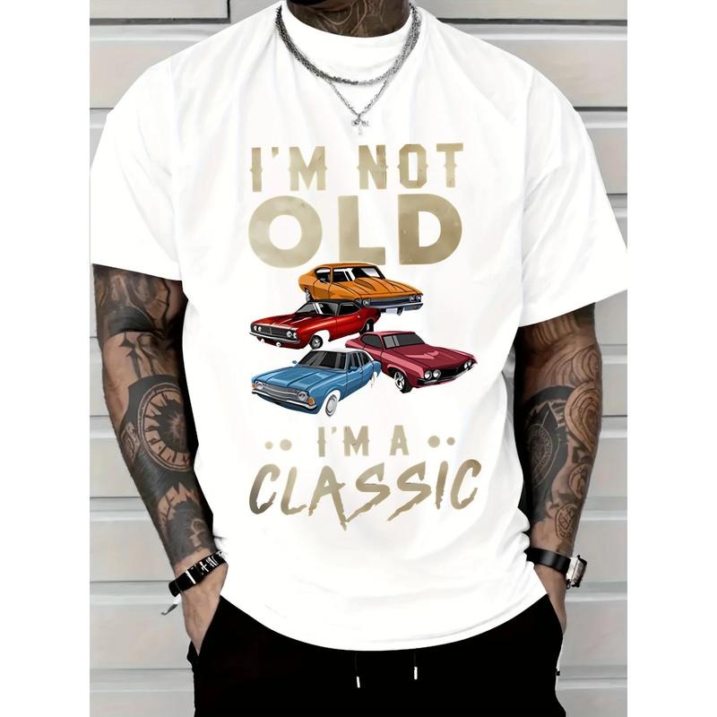 Retro Car Pattern 'I'M Not Old Classic' Printed Black - Adult & Kids T-Shirts, Sweatshirts & Hoodies apparel design preview 1