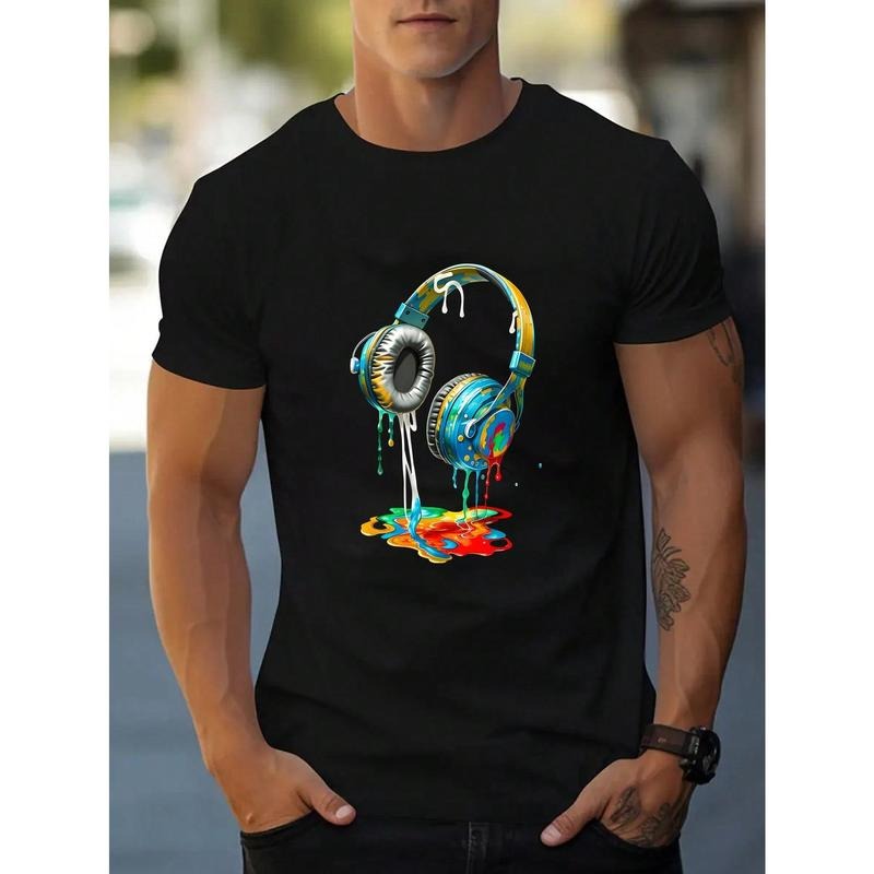 Short Sleeve Headphone Print Made USA - Adult & Kids T-Shirts, Sweatshirts & Hoodies apparel design preview 1