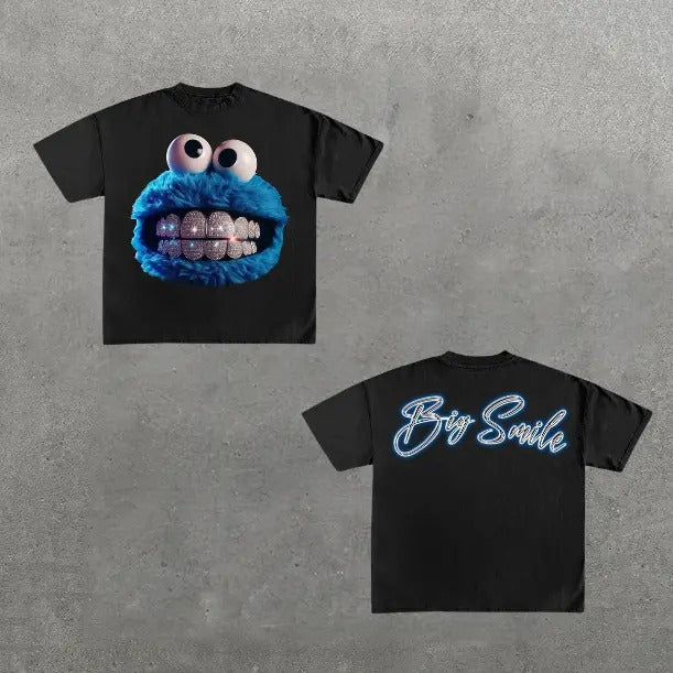 Smiling Diamond Braces Graphics Cotton Casual Y2k Hip - Adult & Kids T-Shirts, Sweatshirts & Hoodies apparel design preview 1