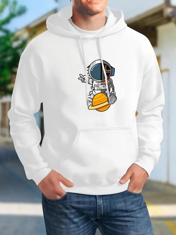 Space Man Planet Print Drop Shoulder Casual Regular - Adult & Kids T-Shirts, Sweatshirts & Hoodies apparel design preview 1