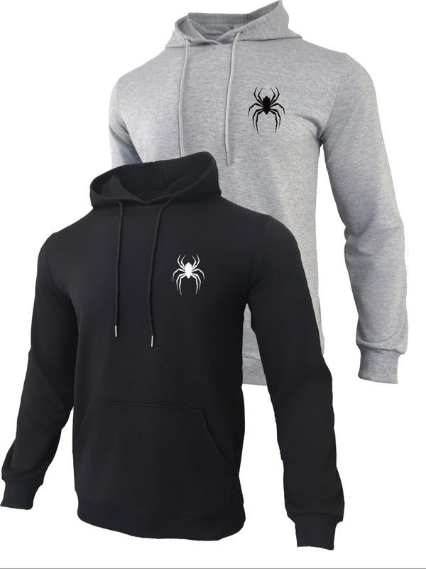 Spider Print Pocket Drawstring Casual Regular Fit - Adult & Kids T-Shirts, Sweatshirts & Hoodies apparel design preview 1
