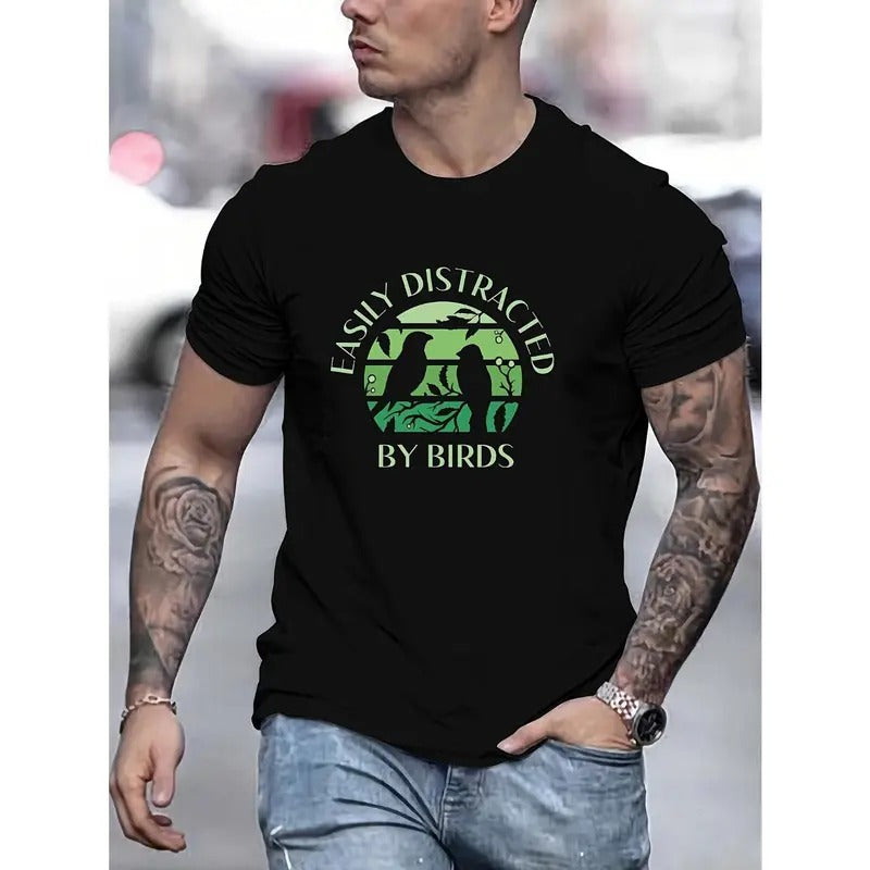 Birds Pattern Casual Breathable Crew Neck Short - Adult & Kids T-Shirts, Sweatshirts & Hoodies apparel design preview 1