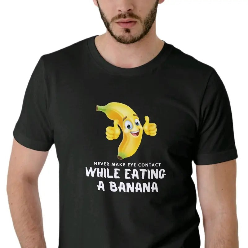 Top Never Make Eye Contact While Eating Banana - Adult & Kids T-Shirts, Sweatshirts & Hoodies apparel design preview 1
