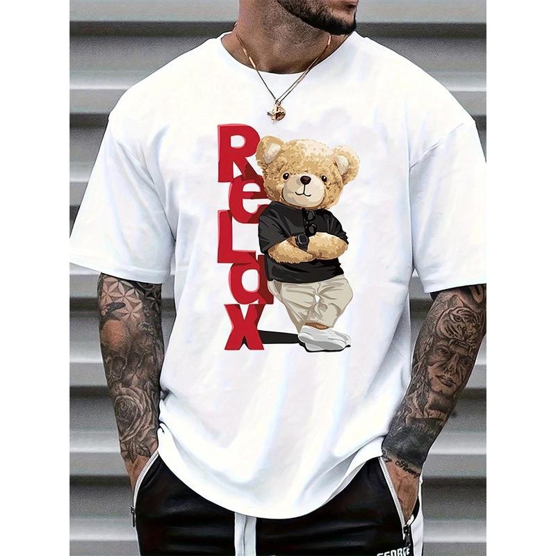 Bear Print Short Sleeve Comfortable Cotton Blend - Adult & Kids T-Shirts, Sweatshirts & Hoodies apparel design preview 1