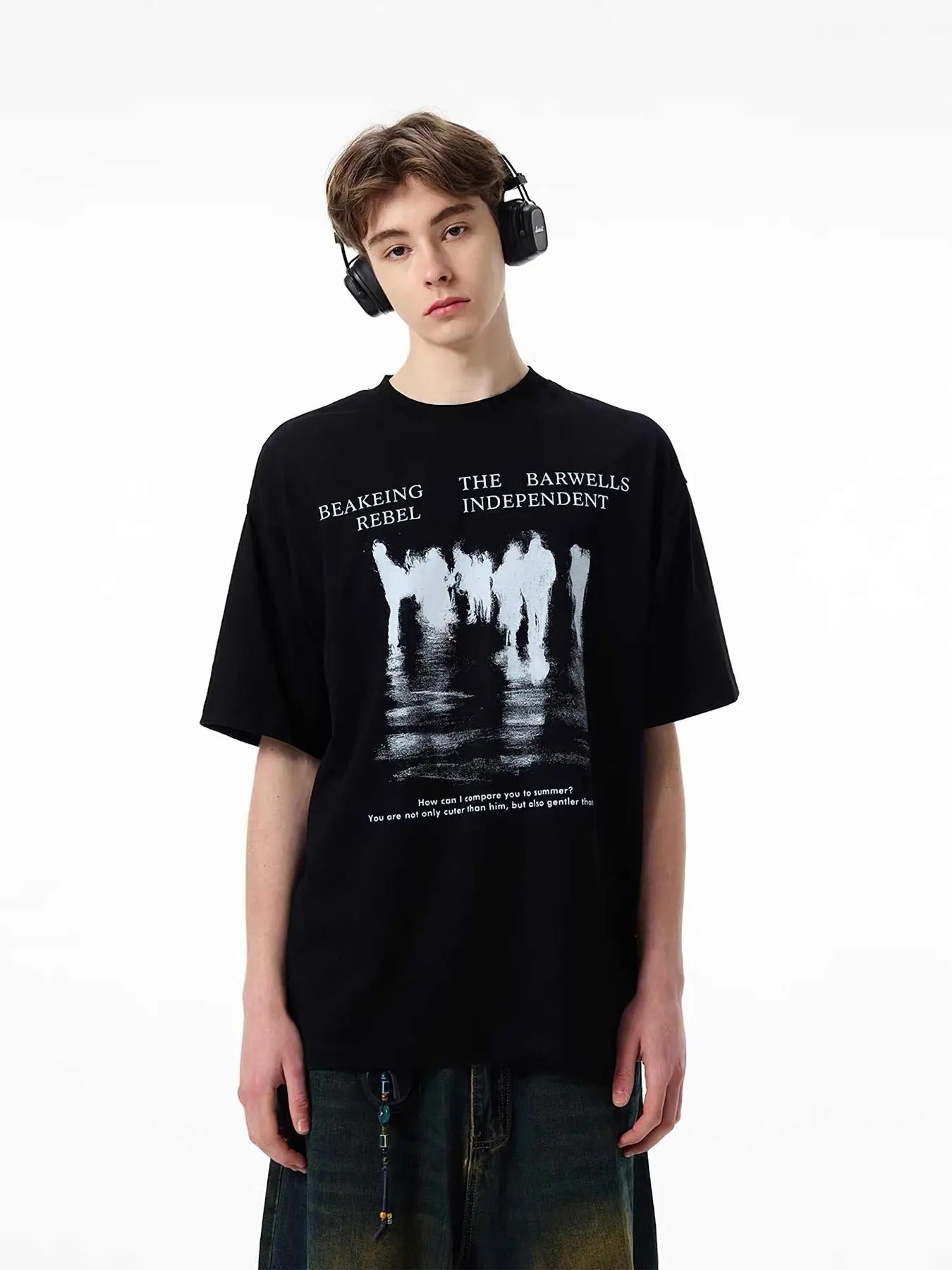 Vintage Letter Print Round Neck Loose Casual Short - Adult & Kids T-Shirts, Sweatshirts & Hoodies apparel design preview 1