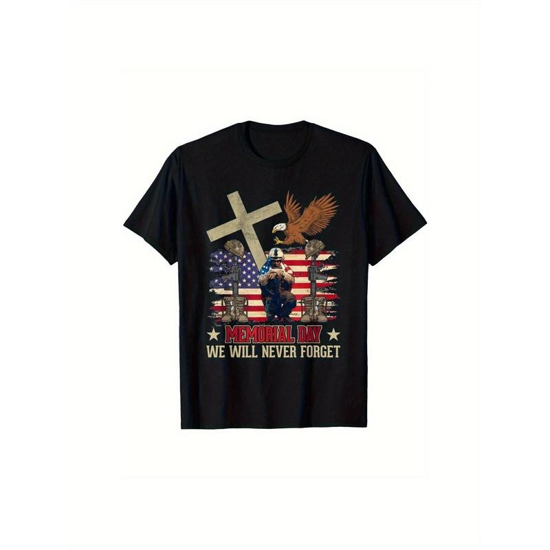 Memorial Day Patriotic We Will Never Forget American - Adult & Kids T-Shirts, Sweatshirts & Hoodies apparel design preview 1