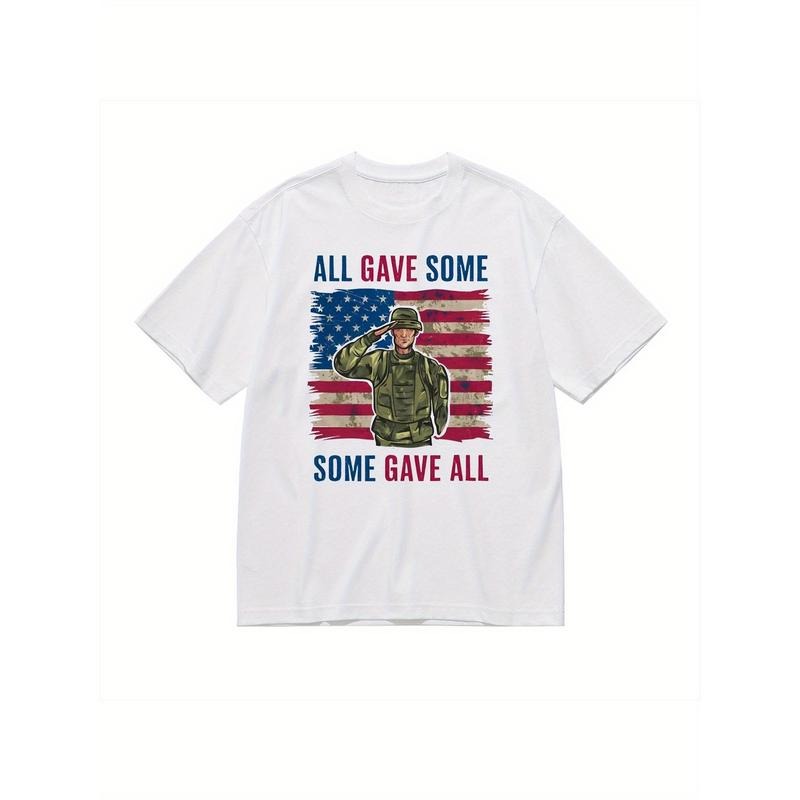 Patriotic Memorial Day American Flag Soldier Salute - Adult & Kids T-Shirts, Sweatshirts & Hoodies apparel design preview 1