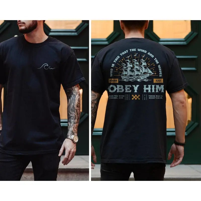 Christian Christianity Him Bible Verse Religious - Adult & Kids T-Shirts, Sweatshirts & Hoodies apparel design preview 1