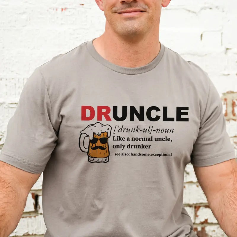 Druncle Uncle Like Regular But Drunker Funny Top - Adult & Kids T-Shirts, Sweatshirts & Hoodies apparel design preview 1