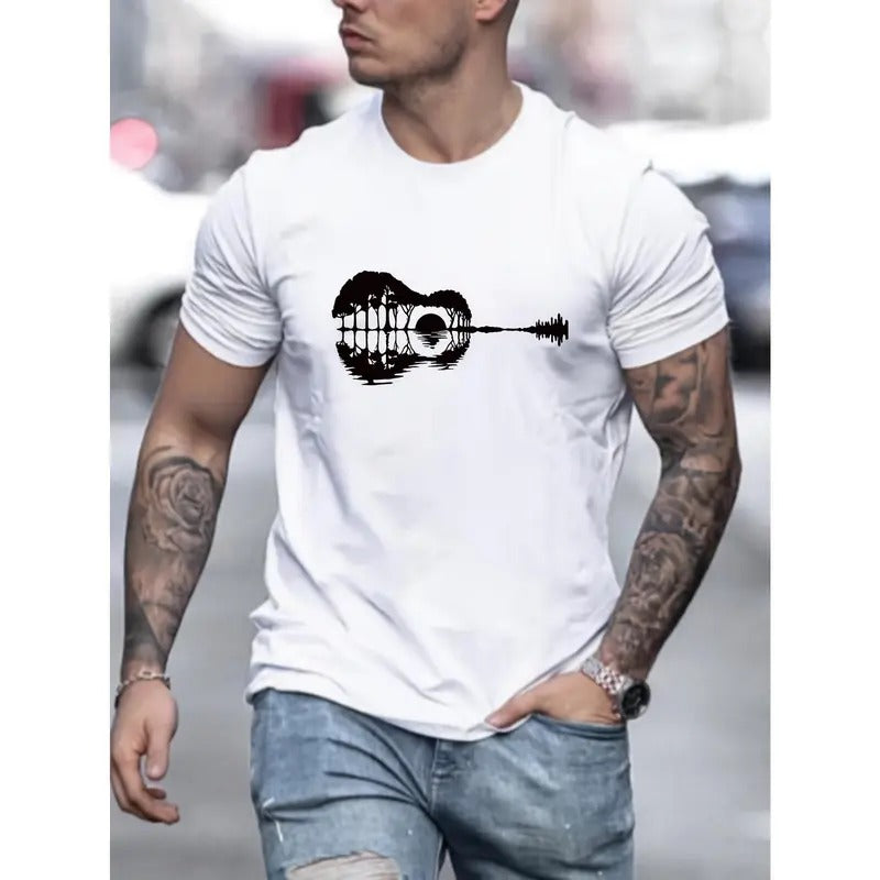 Guitar Print Short Sleeve Crew Neck Ultra Comfortable - Adult & Kids T-Shirts, Sweatshirts & Hoodies apparel design preview 1