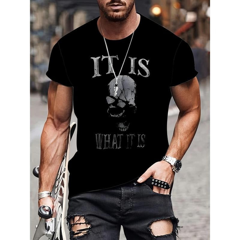 Skeleton Skull Alphabet Print Crew Neck Short Sleeve - Adult & Kids T-Shirts, Sweatshirts & Hoodies apparel design preview 1