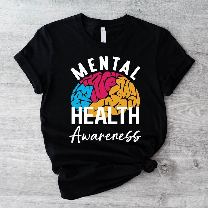 Mental Health Awareness Therapist Healthy Mind - Adult & Kids T-Shirts, Sweatshirts & Hoodies apparel design preview 1