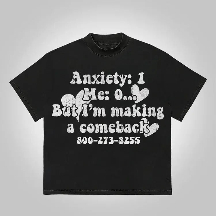 Mental Health I'M Making Comeback Cotton Menswear - Adult & Kids T-Shirts, Sweatshirts & Hoodies apparel design preview 1
