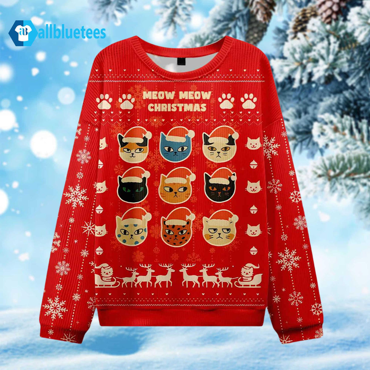 Meow Meow Ugly Christmas Sweater - Holiday Gift product image