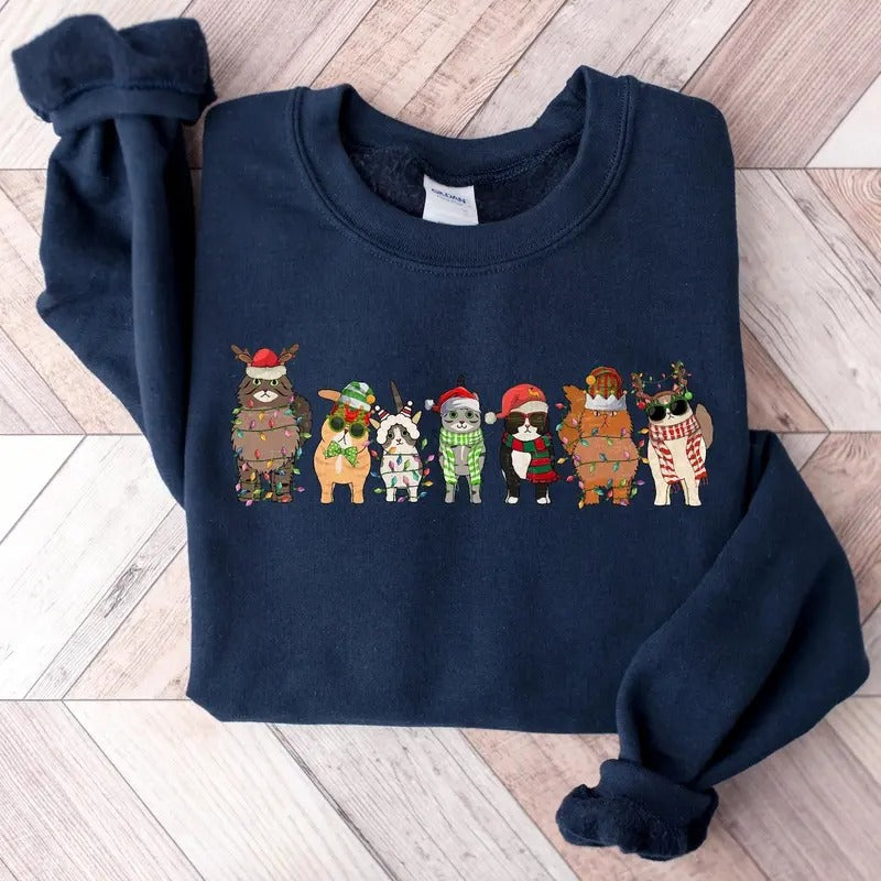 Meowy Happy Cat Year Funny Cats Lover - Adult & Kids T-Shirts, Sweatshirts & Hoodies apparel design preview 1