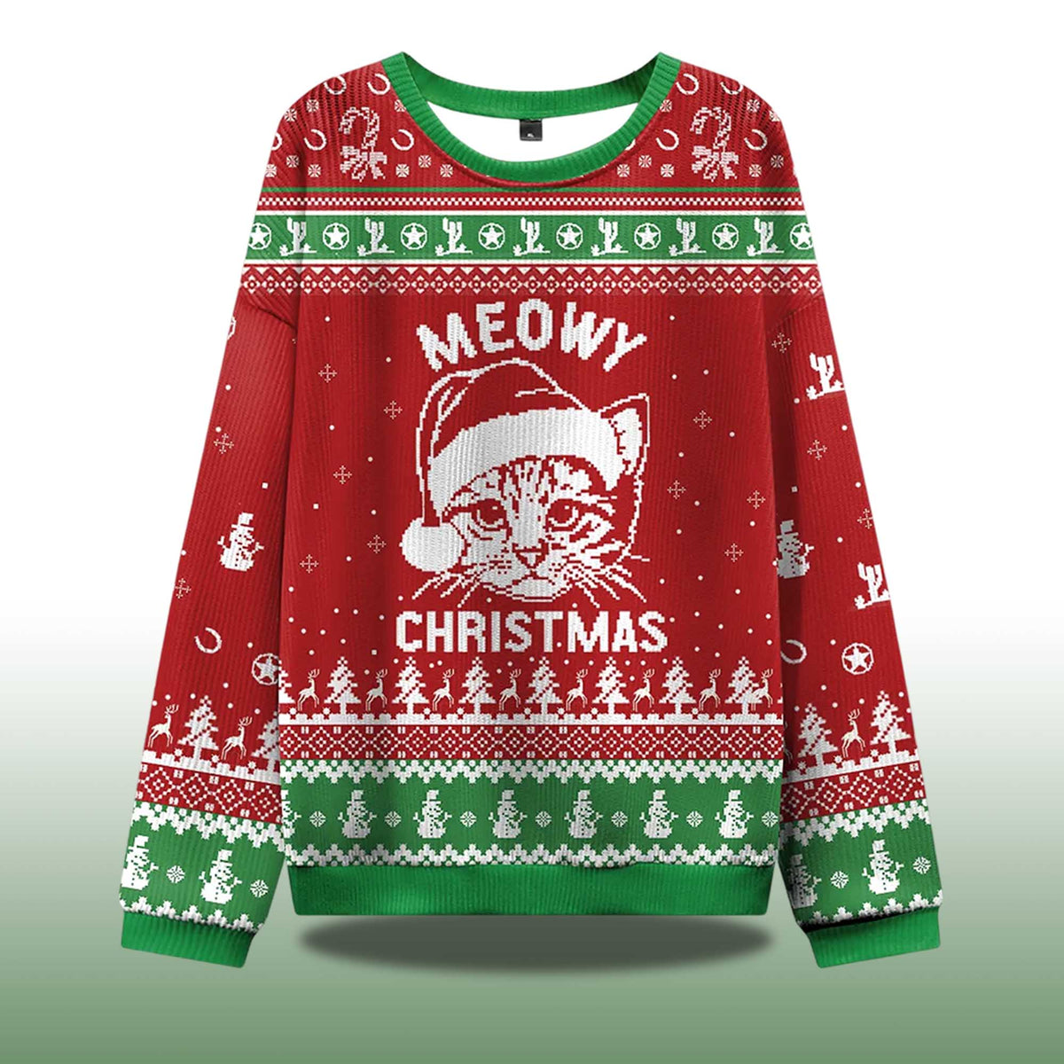 Meowy Ugly Christmas Sweater - Holiday Gift product image 4