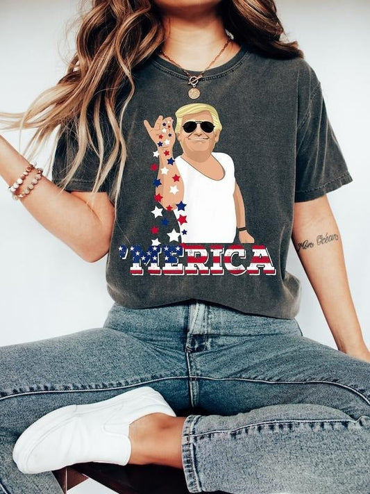 'Merica Trumm Bae Funny 4th July Salt Truumpp - Adult & Kids T-Shirts, Sweatshirts & Hoodies apparel design preview 1