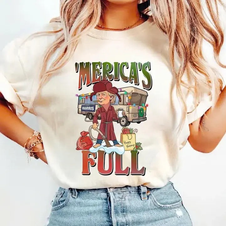 Merica'S Full Trum 2024 Santa Womenswear Cotton - Adult & Kids T-Shirts, Sweatshirts & Hoodies apparel design preview 1