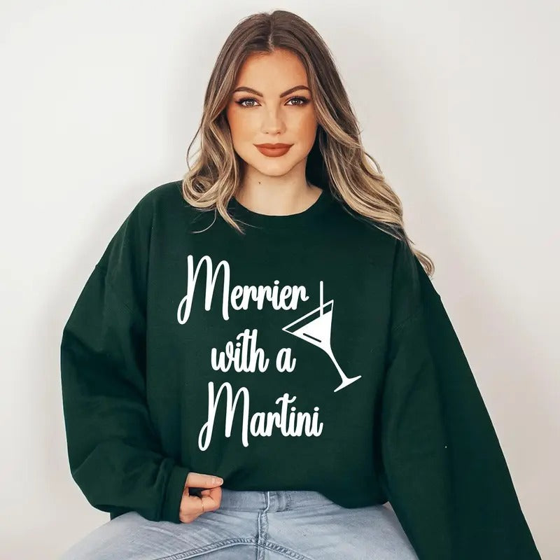 Merrier Martini Winter Cotton Womenswear - Adult & Kids T-Shirts, Sweatshirts & Hoodies apparel design preview 1
