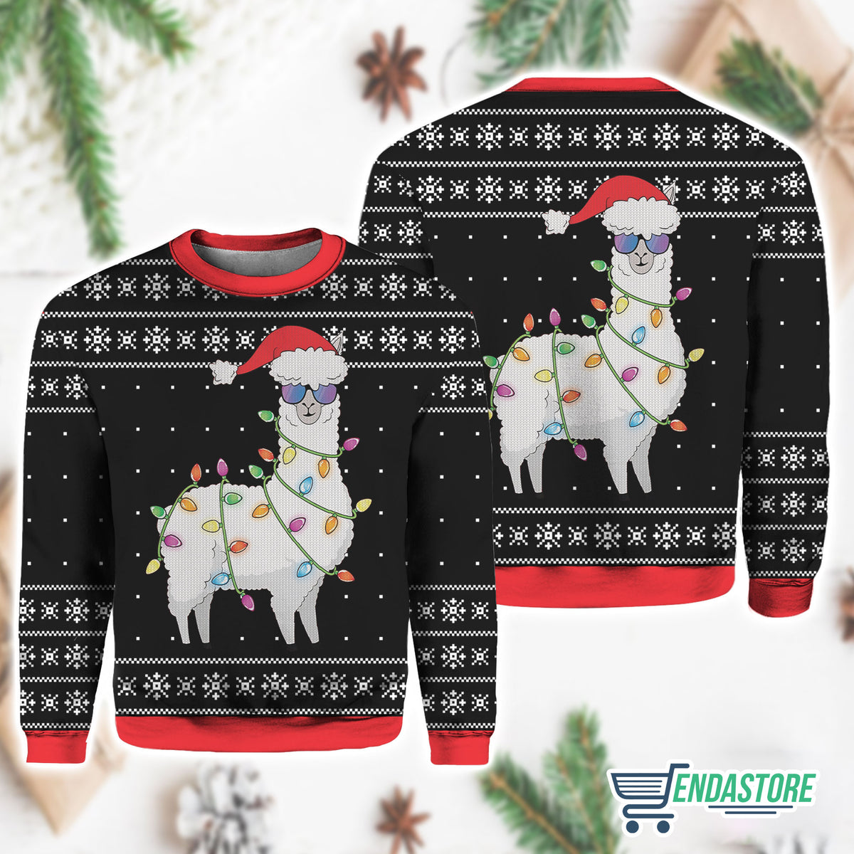 Merry Alpaca Funny 3D Ugly Christmas Sweater - Holiday Gift product image 4