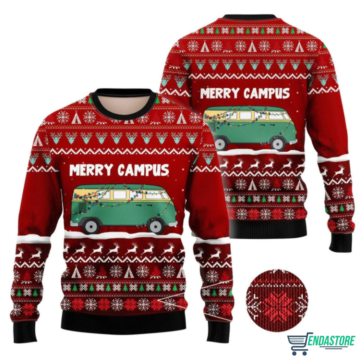 Merry Campus 3D Ugly Christmas Sweater - Holiday Gift product image