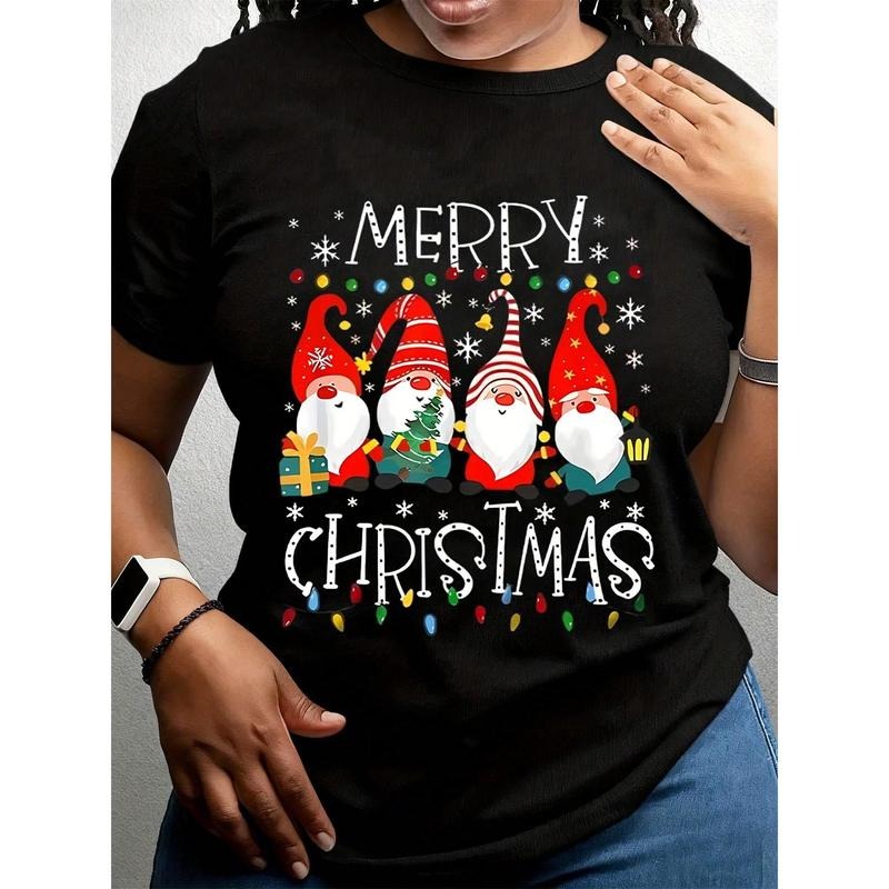 Merry Gnomes Festive Santa Tree Snowflakes Lights - Adult & Kids T-Shirts, Sweatshirts & Hoodies apparel design preview 1