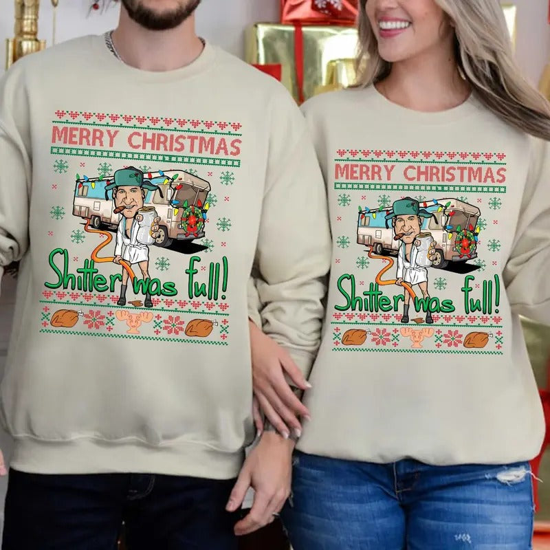Merry Shitter Was Full National Lampoons Vacation - Adult & Kids T-Shirts, Sweatshirts & Hoodies apparel design preview 1