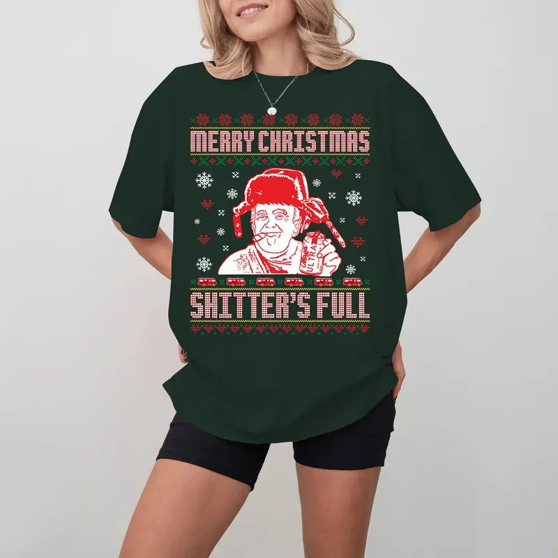 Merry Shitter'S Full Trump 2024 Donald Funny - Adult & Kids T-Shirts, Sweatshirts & Hoodies apparel design preview 1