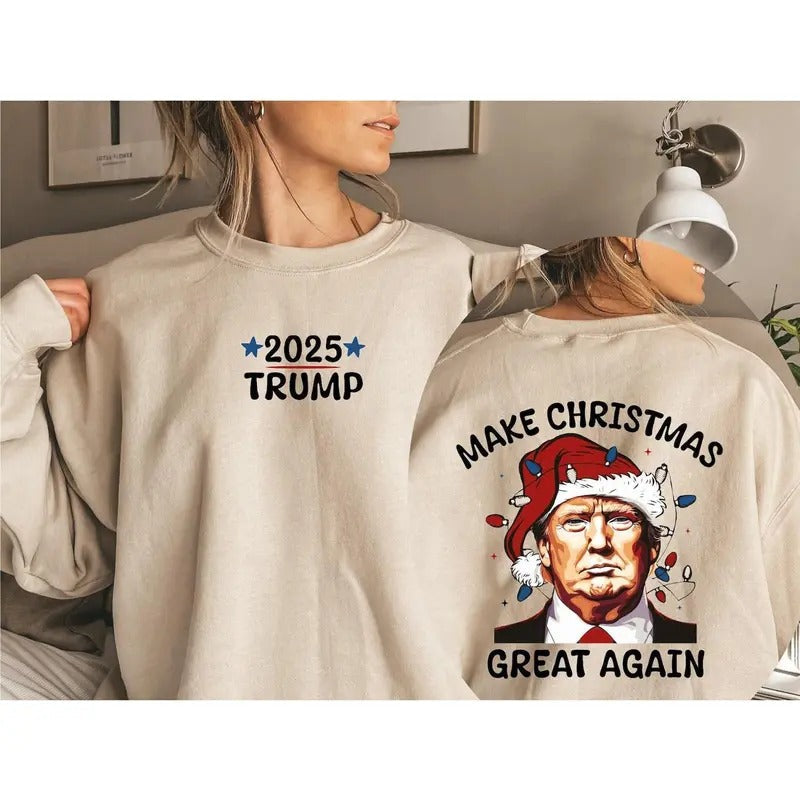 Merry Trump President 2024 Supporter Republican - Adult & Kids T-Shirts, Sweatshirts & Hoodies apparel design preview 1