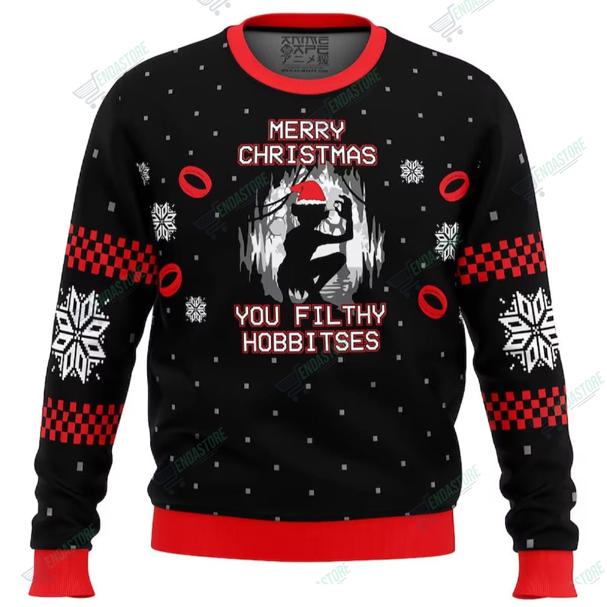 Merry Christmas You Filthy Hobitses LOTR Filthy Hobitses 3D Ugly Christmas Sweater - Holiday Gift product image