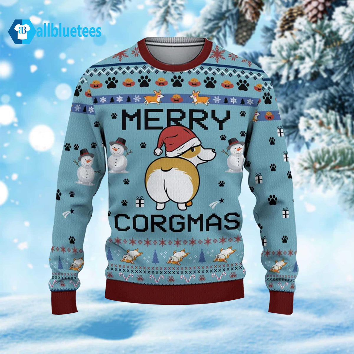 Merry Corgmas Ugly Christmas Sweater - Holiday Gift product image