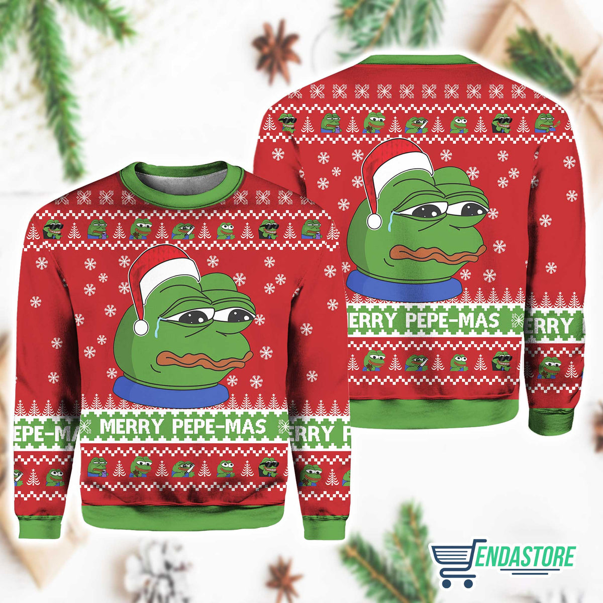 Merry Pepe-mas 3D Ugly Christmas Sweater - Holiday Gift product image