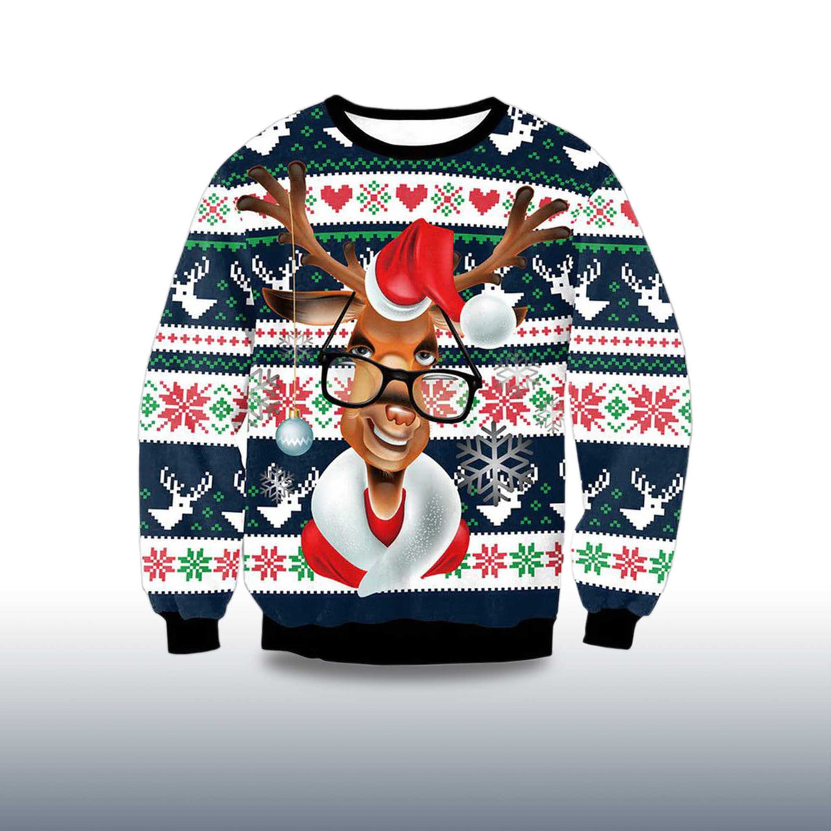 Merry Reindeer Ugly Christmas Sweater - Holiday Gift product image 4