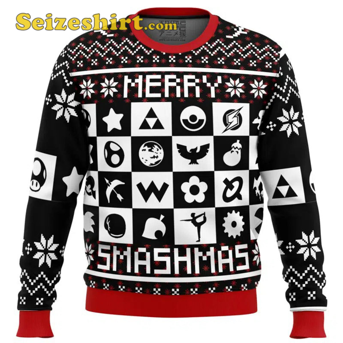 Merry Smashmas Super Smash Bros Ugly Boys Ugly Christmas Sweater - Holiday Gift product image