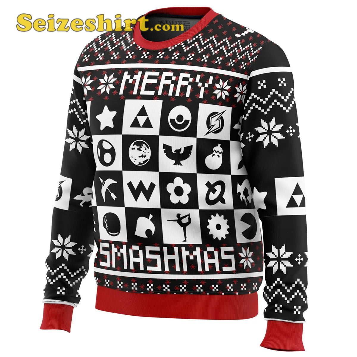 Merry Smashmas Super Smash Bros Ugly Boys Ugly Christmas Sweater - Holiday Gift product image 2