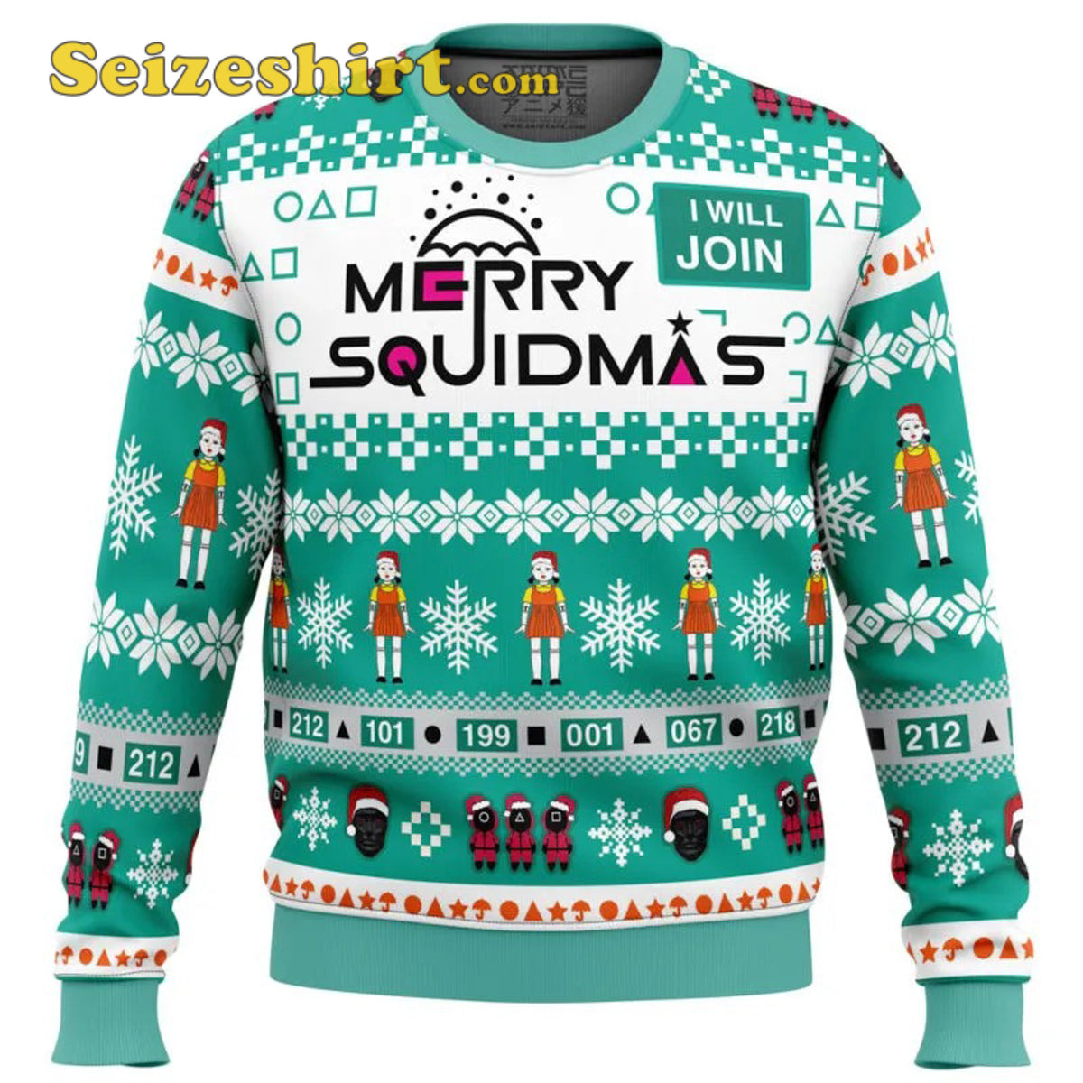 Merry Squidmas Squid Game Boys Christmas Sweater - Holiday Gift product image