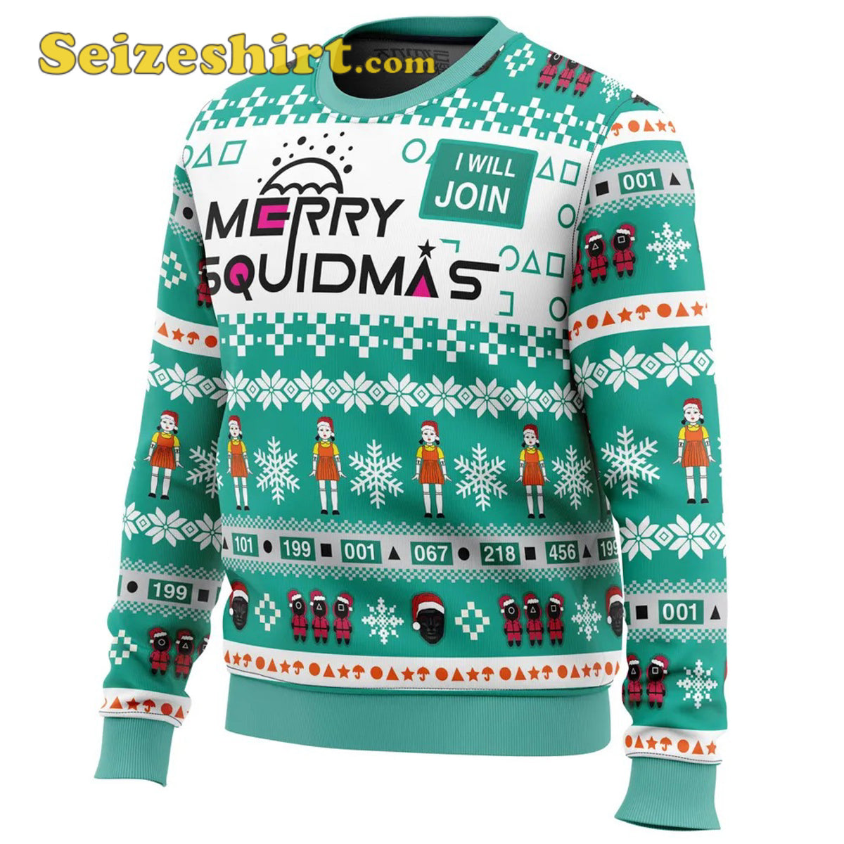 Merry Squidmas Squid Game Boys Christmas Sweater - Holiday Gift product image 2